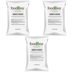 Foodness preparato in polvere per granita neutra 3 buste da 1 kg ciascuna
