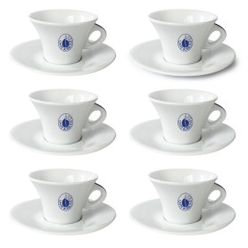 Set 6 tazze da cappuccino con piattino Caffe' Borbone
