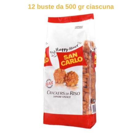 San Carlo Crackers di riso alla paprika 12 buste da 500 gr