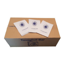 Confezione da 2000 tovaglioli per dispenser da bar Caffe' Borbone 17x17cm