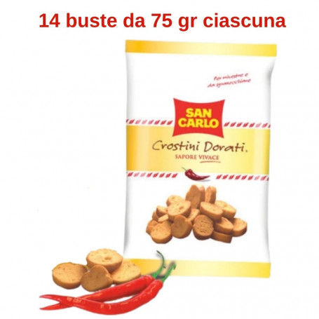 San Carlo Crostini Dorati sapore vivace 14 buste da 75 gr