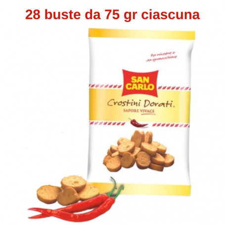San Carlo Crostini Dorati sapore vivace 28 buste da 75 gr
