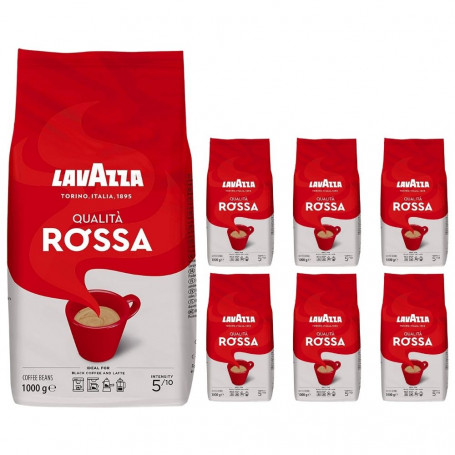 Lavazza Qualita' Rossa caffe' in grani 7 buste da 1 kg ciascuna