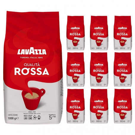 Lavazza Qualita' Rossa caffe' in grani 10 buste da 1 kg ciascuna