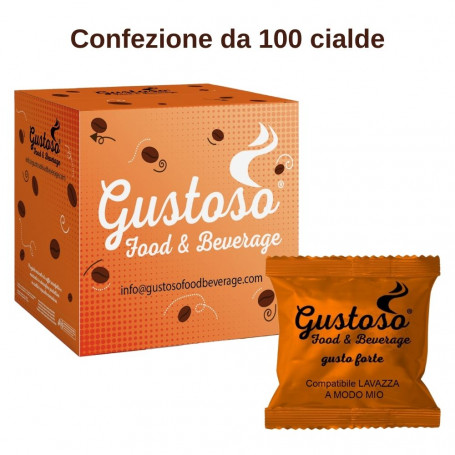 Caffe' Gustoso 100 capsule compatibili Lavazza A Modo Mio miscela Arancio