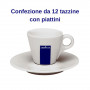 Set 12 tazzine caffe' espresso blu collection Lavazza in porcellana con piattino