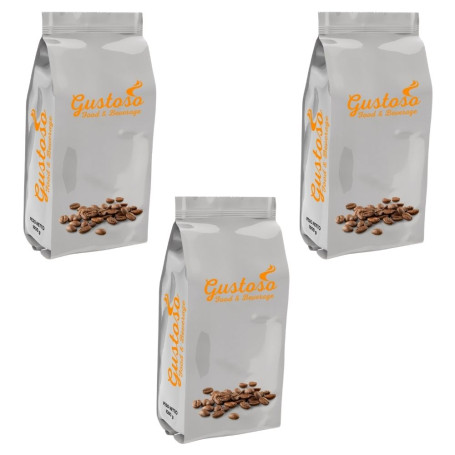 3 confezioni di Caffe' Gustoso da 1 kg ciascuna 3 kg in totale